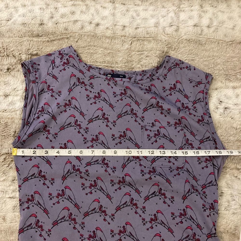 : : Gap Bird Print Blouse Top : : - Picture 12 of 12